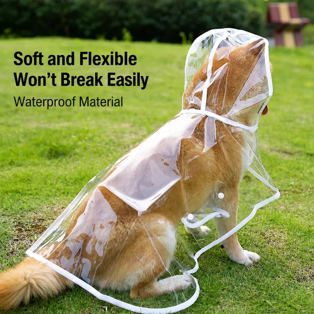 Transparent EVA Raincoat for Dogs
