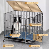 Stainless Steel Dog Crate with Tray