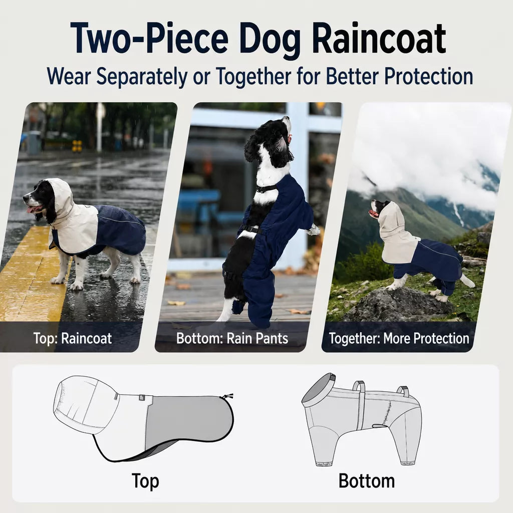 Two-Piece Dog Rain Suit