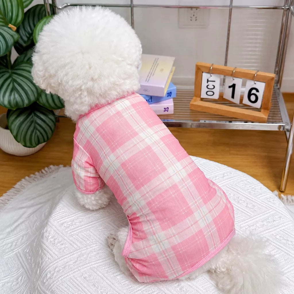 Striped Mesh Four-Leg Summer Shirt for Dogs
