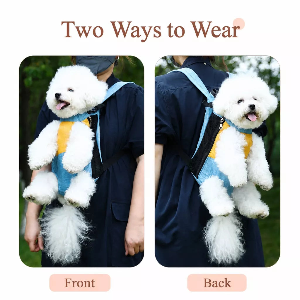 Front-Carry Pet Carrier Backpack for Small Dogs and Cats