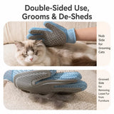 Double-Sided Pet Grooming Glove for Cats and Dogs