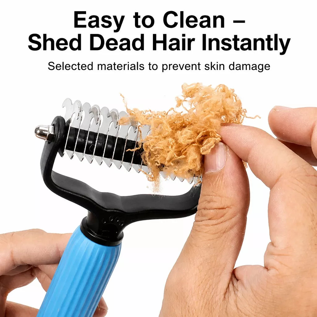 Pet Detangling and Deshedding Comb for Dogs and Cats