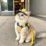 Pet Harness Vest, Leash & Hat Sets for Cats and Dogs