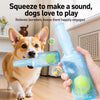 Puppy Bottle Squeaky Toy with Tennis Ball