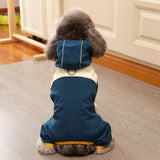 Four-Leg Polyester Dog Raincoat for Rainy-Day Walks