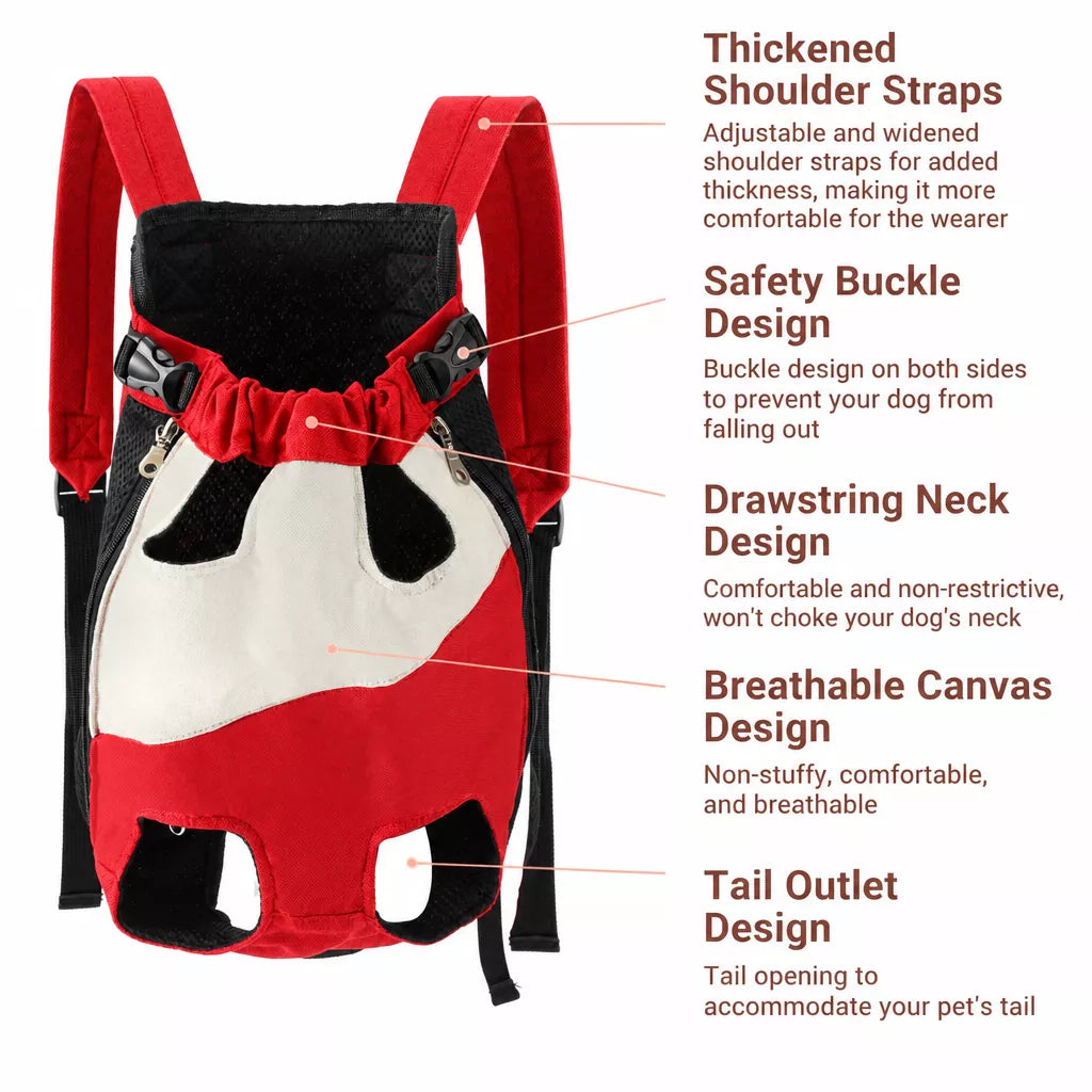 Front-Carrying Pet Carrier Backpack for Small Dogs and Cats