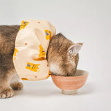 Adjustable Cat & Dog Cone Collar with Maneki-Neko Print