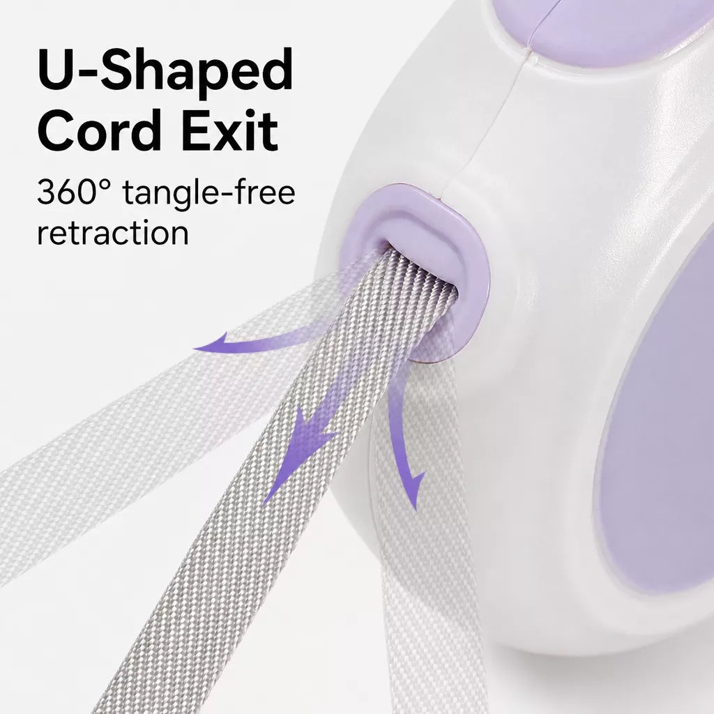 Retractable Dog Leash with Waste Bag Dispenser