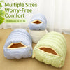 Enclosed Plush Pet Bed for Cats and Small Dogs