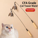 Cat Wand Toy with Feather Replacement Heads