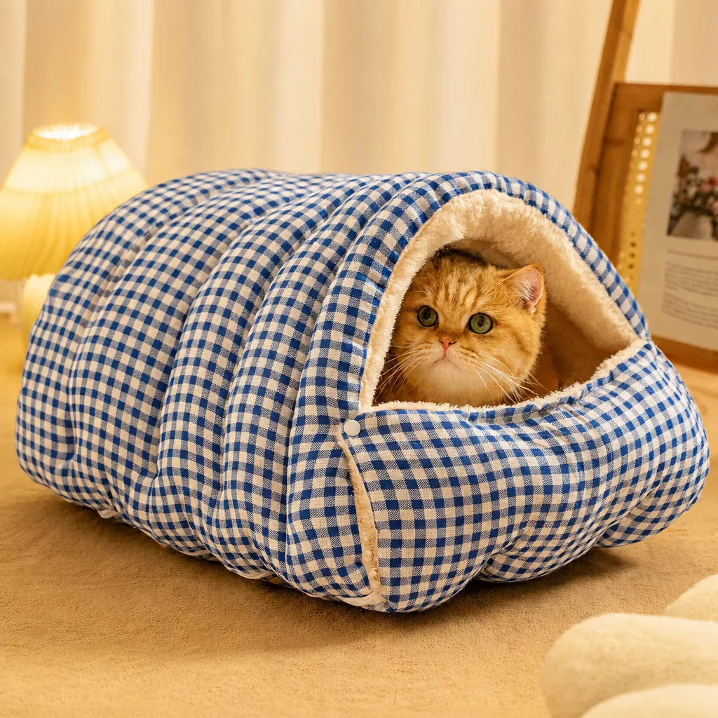 Semi-Enclosed Cat & Small Dog Bed