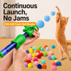 Cat Ball Launcher Toy with Colorful Balls