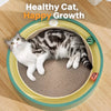 Round Cardboard Cat Scratcher & Lounge with Play Balls