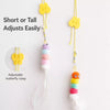 Hanging Feather Cat Teaser Toy with Elastic Wand