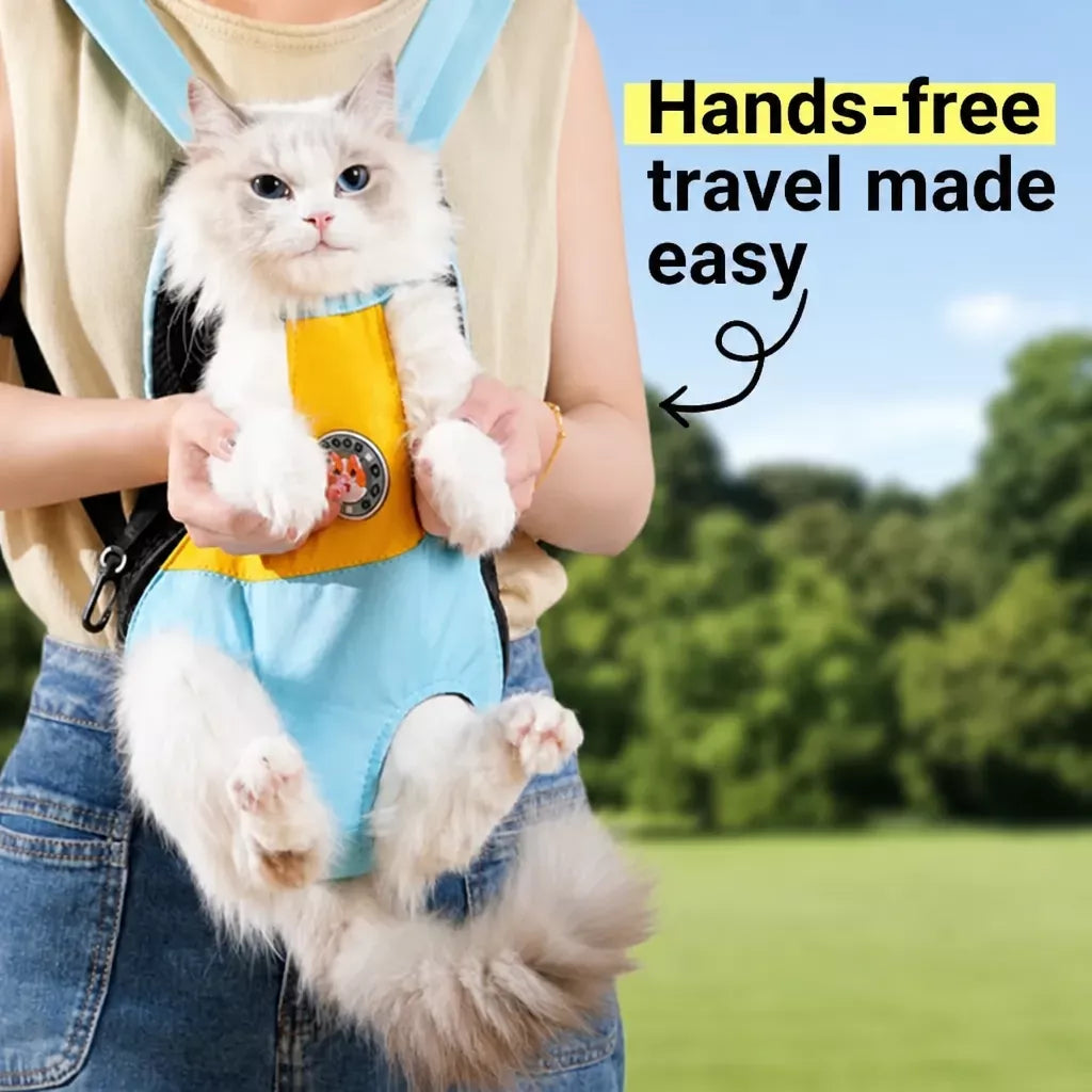 Breathable Pet Backpack Carrier for Cats and Small Dogs