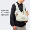 Breathable Canvas Front Pet Carrier Backpack for Cats & Dogs