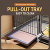 Indoor Iron Dog Crate with Separate Toilet Area