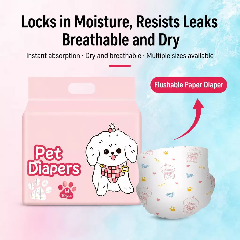 Disposable Dog Diapers for Male and Female Dogs