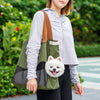 Canvas Crossbody Pet Carrier for Cats and Small Dogs
