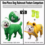 Waterproof Full-Coverage Raincoat with Leg Coverage for Small Dogs