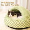 Cozy Semi-Enclosed Round Pet Bed for Cats and Small Dogs