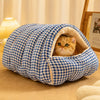 Semi-Enclosed Cat & Small Dog Bed with Removable Design