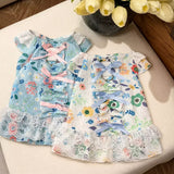 Lightweight Lace Pet Clothing with Bow and Ruffle Trim