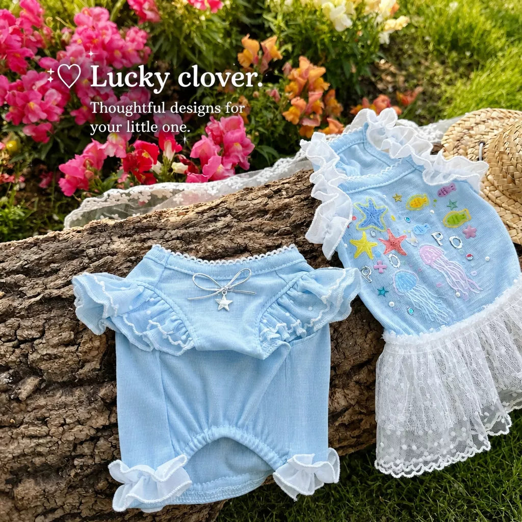 Ocean-Inspired Warm-Weather Tank Top for Cats and Dogs