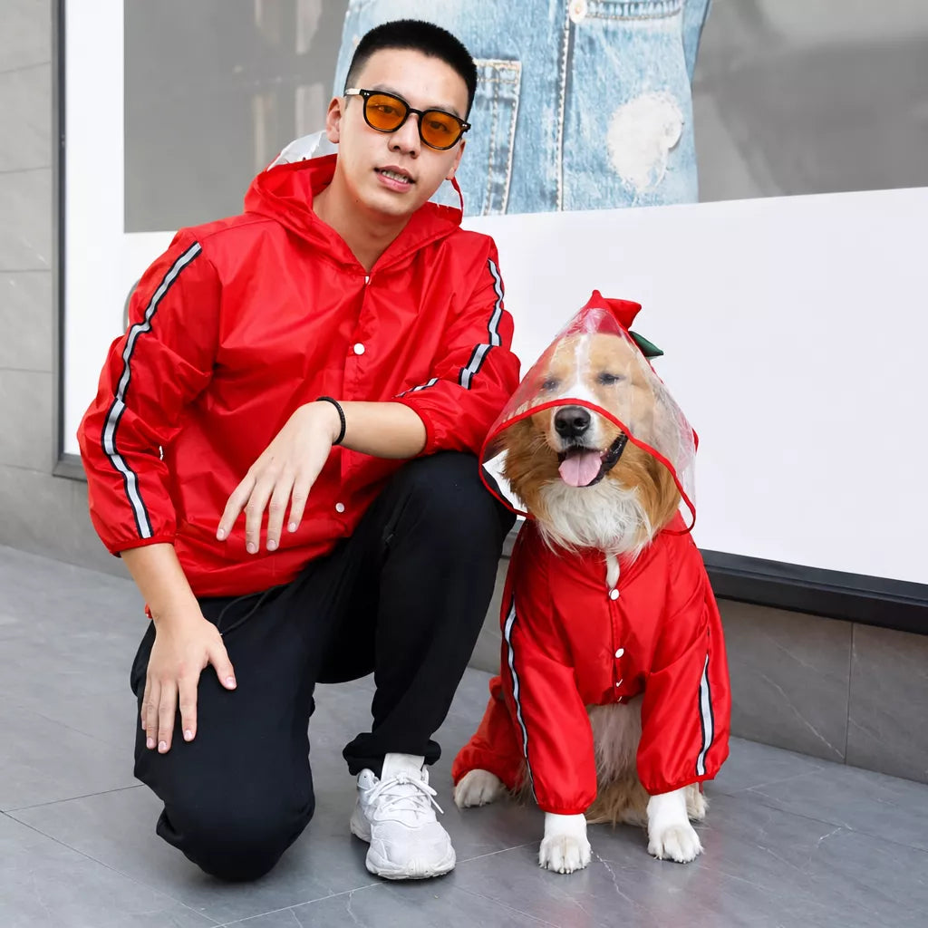 Full-Coverage Four-Leg Waterproof Raincoat for Dogs