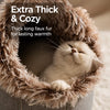 Enclosed Plush Pet Bed for Cats and Small Dogs