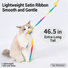 Wooden Cat Teaser Wand Toy with Bell and Colorful Attachments