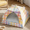 Semi-Enclosed Cat Tent Bed with Removable, Washable Design