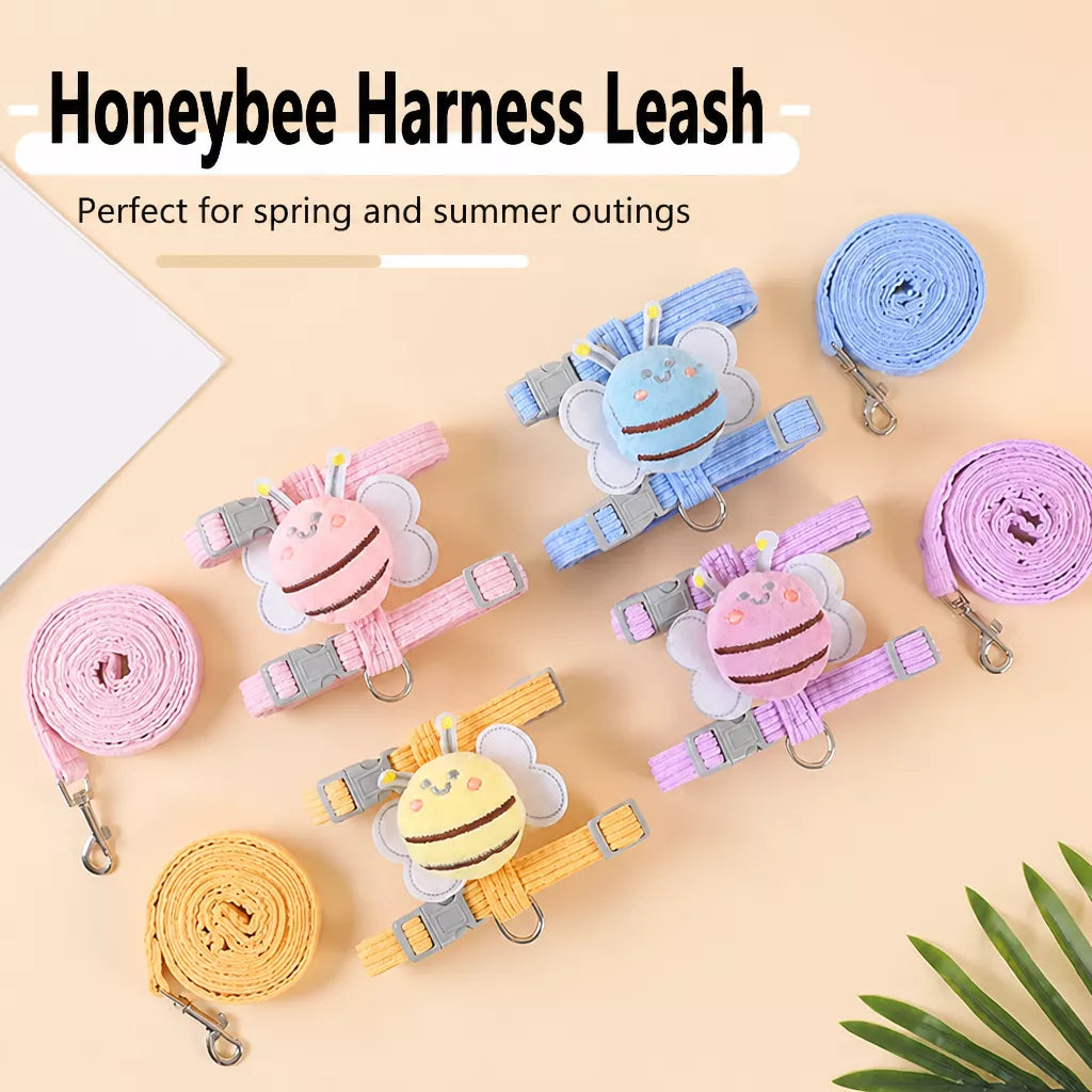 Adjustable Pet Harness and Leash Set for Cats and Small Dogs