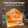Multi-Tier Enclosed Cat Condo with Litter Area
