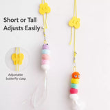 Hanging Feather Cat Teaser Toy with Elastic Cord