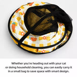 Foldable Two-Compartment Cat House for Mother Cats and Kittens