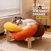 Flower-Shaped Pet Bed with Wood Stand