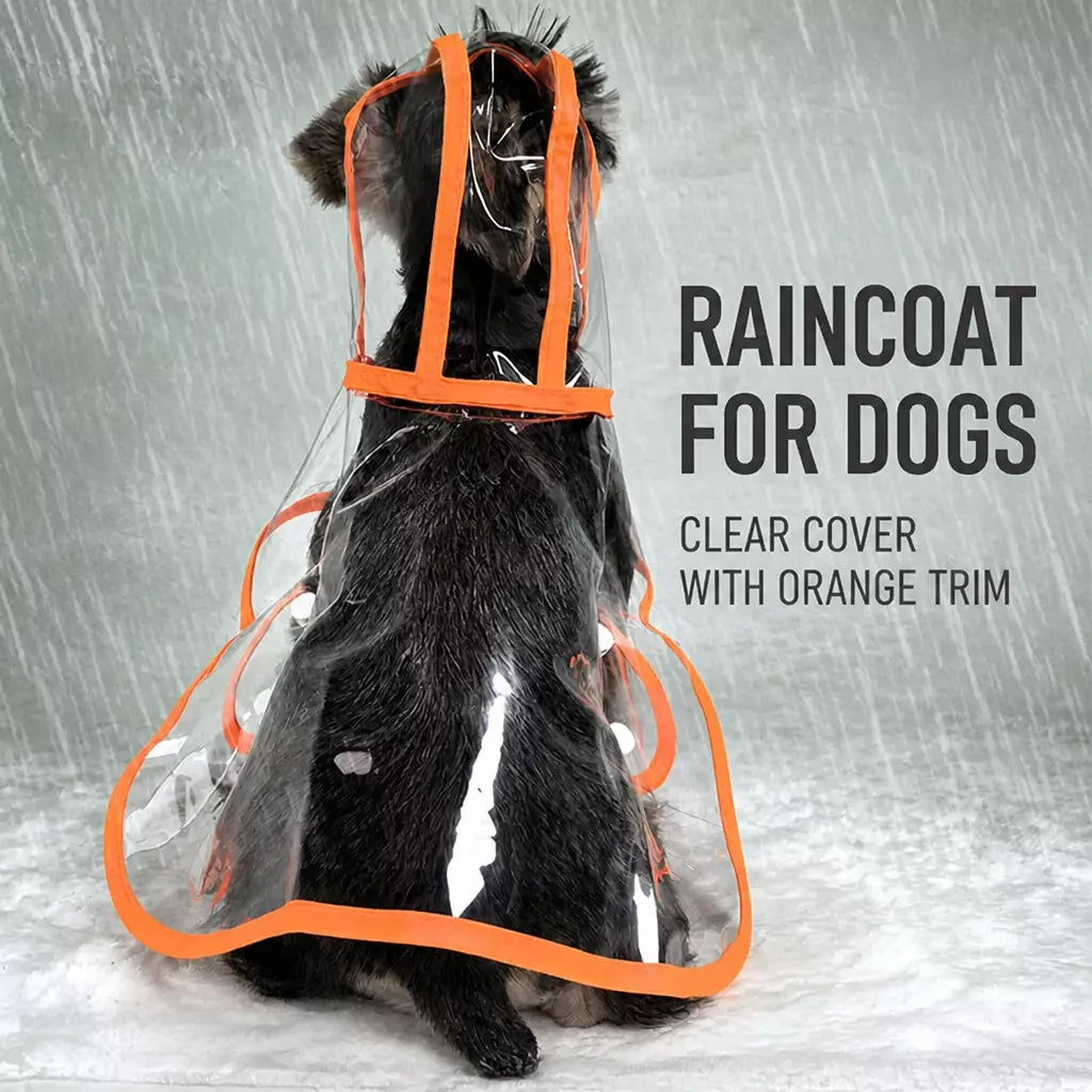 Transparent EVA Dog Raincoat with Hood