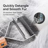 Double-Sided Grooming Rake for Medium & Large Dogs