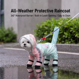 Waterproof Four-Leg Raincoat for Small Dogs