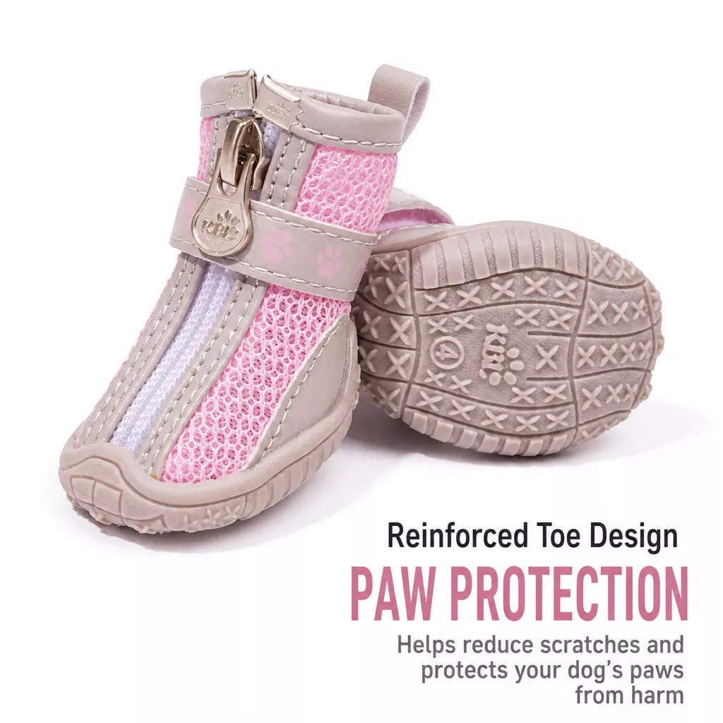 Oxford Cloth Small Dog Shoes with Zipper Closure