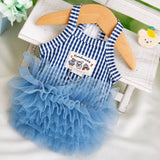 Blue Striped Mesh Dress for Dogs & Cats