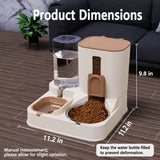 Two-Bowl Pet Feeding Set for Cats and Dogs