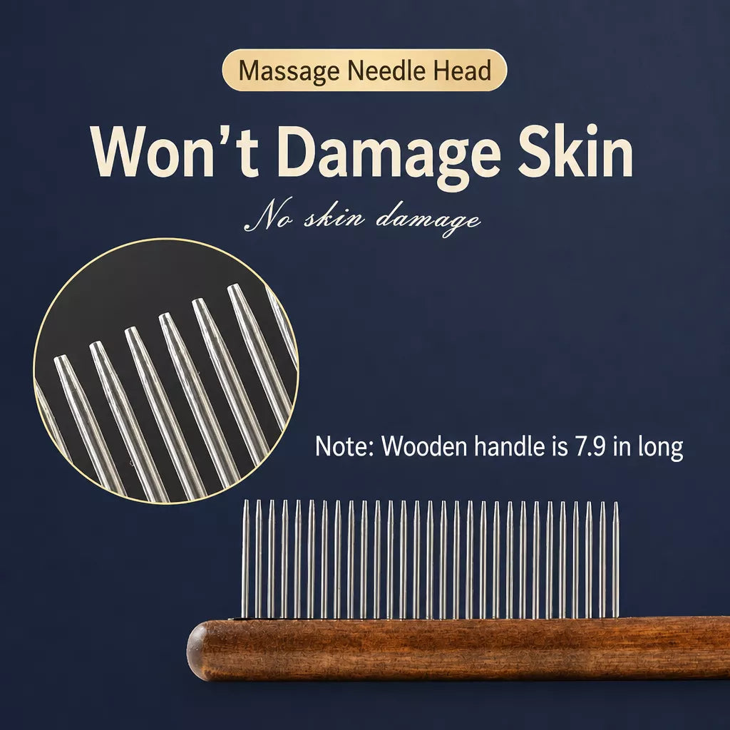 Wooden Cat Grooming Comb for Detangling and Loose Hair