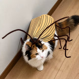 Cockroach-Inspired Cat Costume with Matching Collar