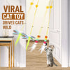 Hanging Feather Cat Teaser Toy with Elastic Wand