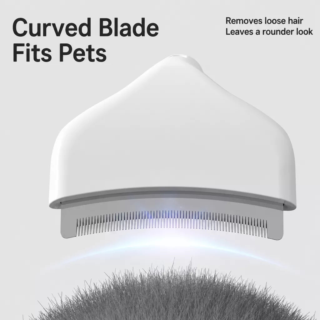 Curved-Tooth Thinning Comb for Cats and Dogs