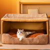 Enclosed Cat & Dog Bed with Removable, Washable Design