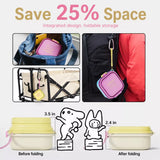 Foldable Double Pet Bowl with Snack Tray
